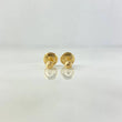 Stud Earrings Bead 3Mm Diamond Cut 0.45 g / in / 3 mm Yellow Gold 18K