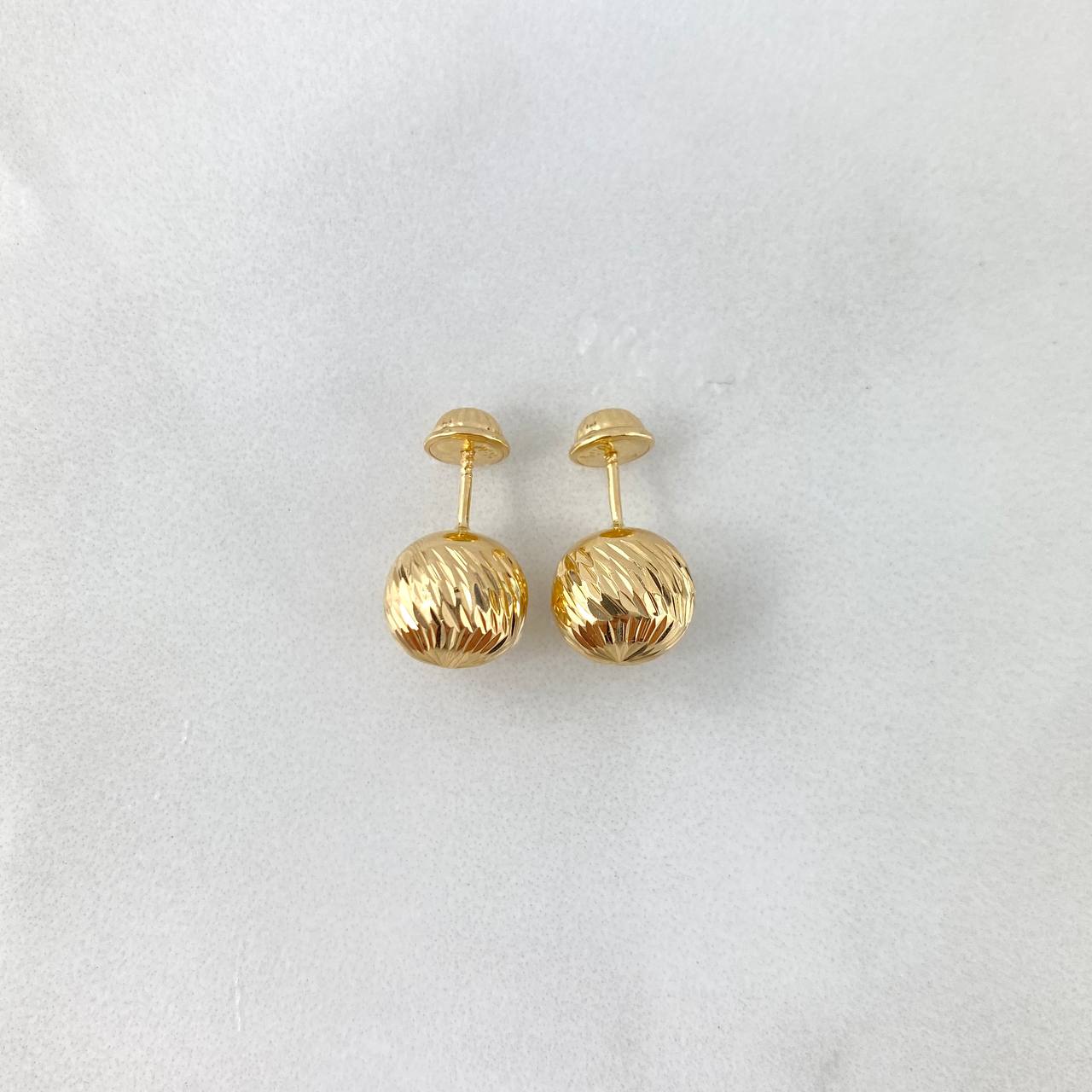 Topos Bola 1.5gr / 9mm Diamantada Oro Amarillo 18K
