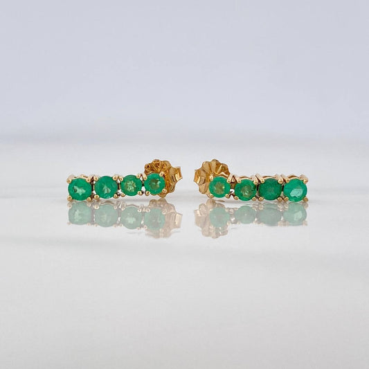 Topos Circulos Esmeraldas 64pts 2.05g / in / 2mm Oro Amarillo 18K