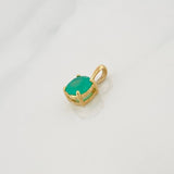 Pendant Emerald Circle 48pts 0.45g / 1/2 in 18K Yellow Gold