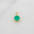 Pendant Emerald Circle 48pts 0.45g / 1/2 in 18K Yellow Gold