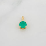 Pendant Emerald Circle 48pts 0.45g / 1/2 in 18K Yellow Gold