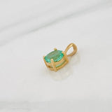 Pendant Emerald Circle 53pts 0.5g / 1/2 in Yellow Gold 18K