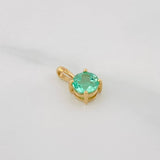 Pendant Emerald Circle 53pts 0.5g / 1/2 in Yellow Gold 18K