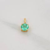 Pendant Emerald Circle 53pts 0.5g / 1/2 in Yellow Gold 18K