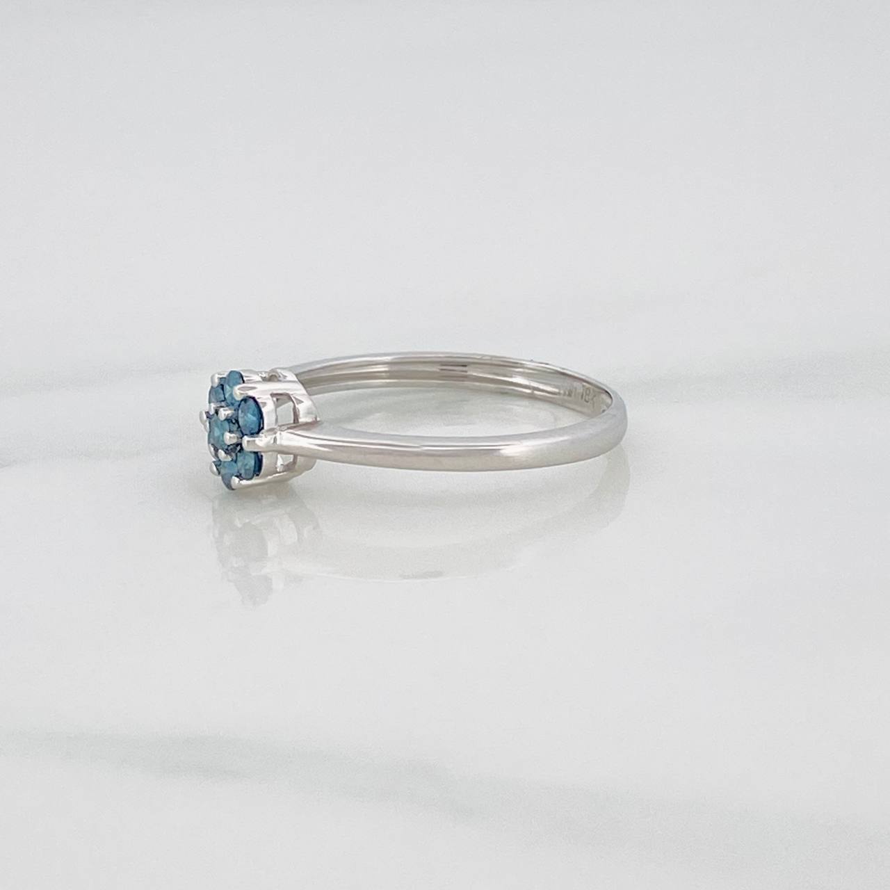 Flower Ring Diamonds 17pts Diamonds 17pts 1.8g / T6 White Gold 18K