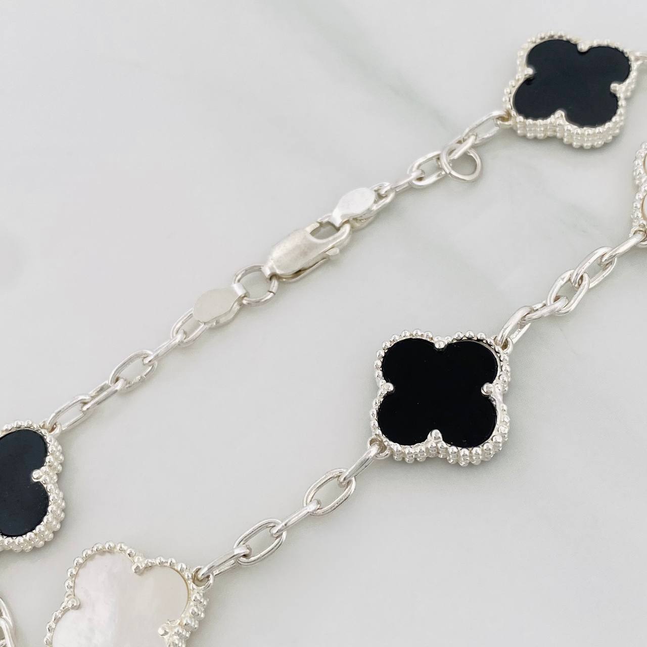 Modular Bracelet Classic Link Clover 8.6g / 7 3/4 in - 7 in / 2.89mm Silver 925