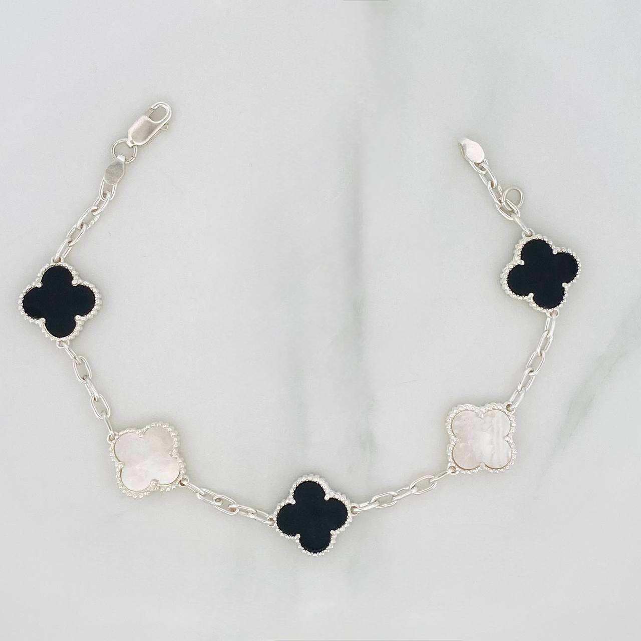 Modular Bracelet Classic Link Clover 8.6g / 7 3/4 in - 7 in / 2.89mm Silver 925