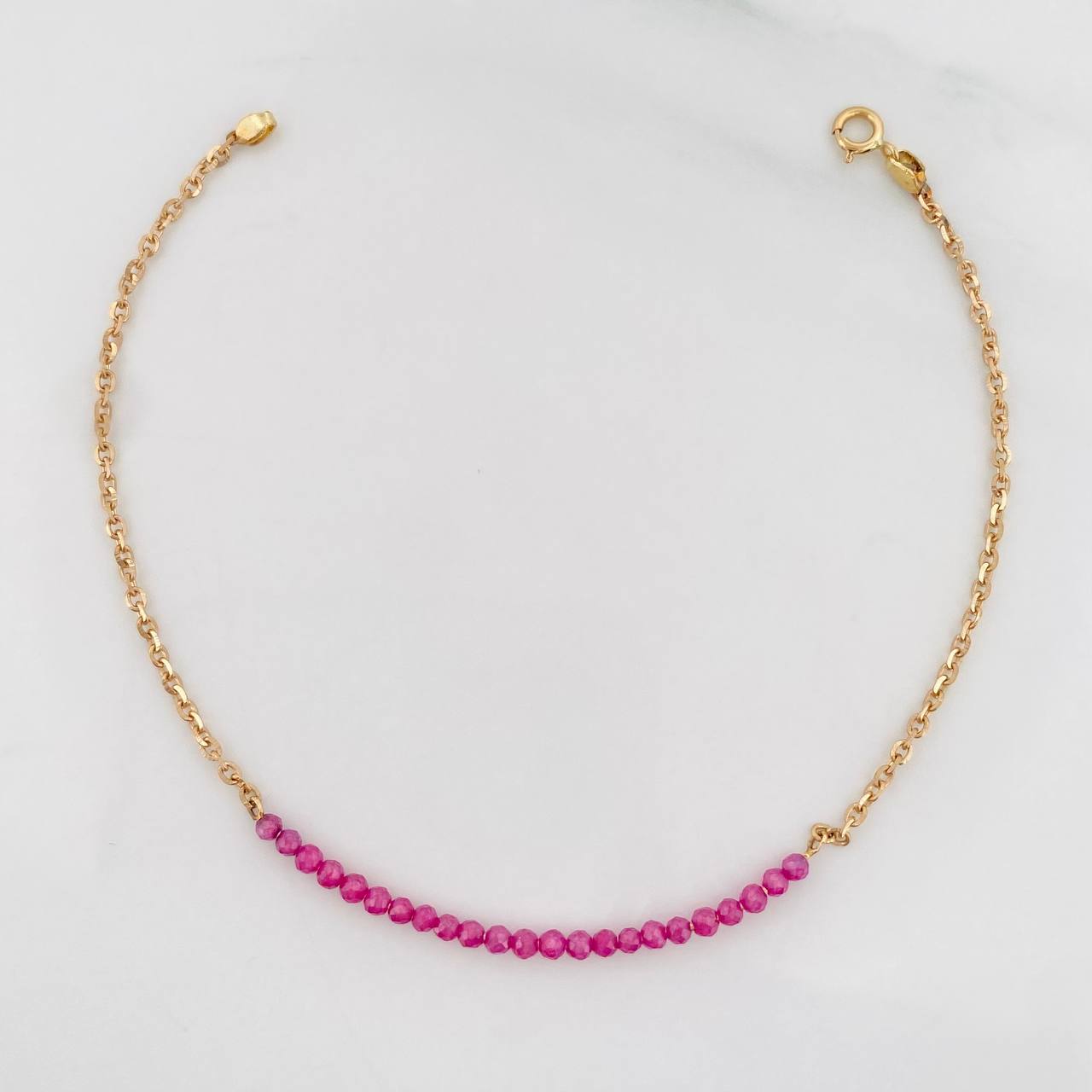 Pulso Aro Seguido Bolas 1.55g / 7 in / 1.4mm Oro Amarillo 18K