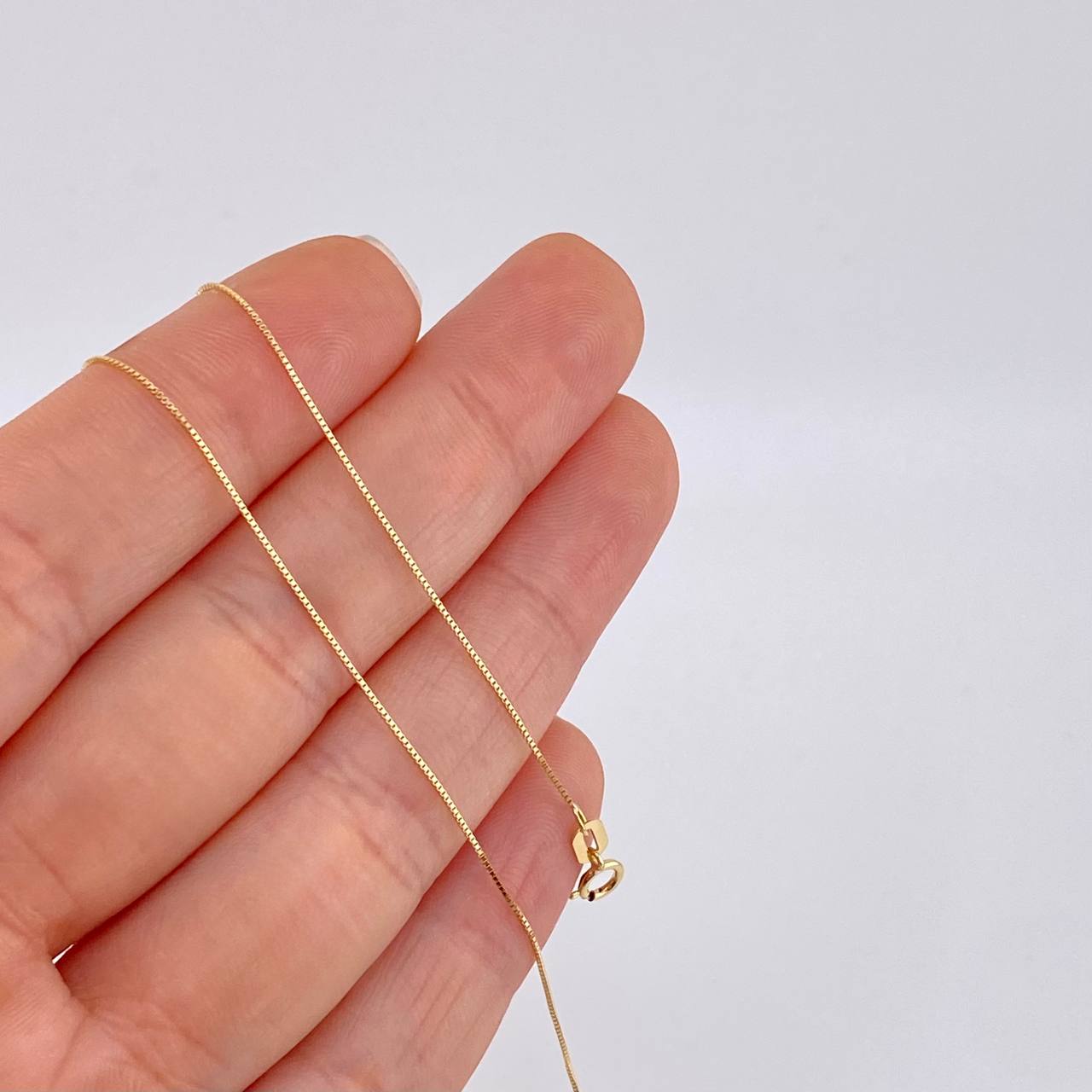 Cadena Veneciana 0.9g / 18 in / 0.5mm Oro Amarillo 18K