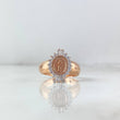 Virgin Miraculous Ring 4.4gr / Size 7 3/4 / White Zircons Rose Gold