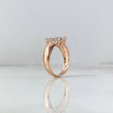 Virgin Miraculous Ring 4.4gr / Size 7 3/4 / White Zircons Rose Gold