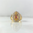 Anillo Virgen Guadalupe 7.5gr / T10 1/4 / Circones Blancos Azules Fucsia Oro Amarillo 18K