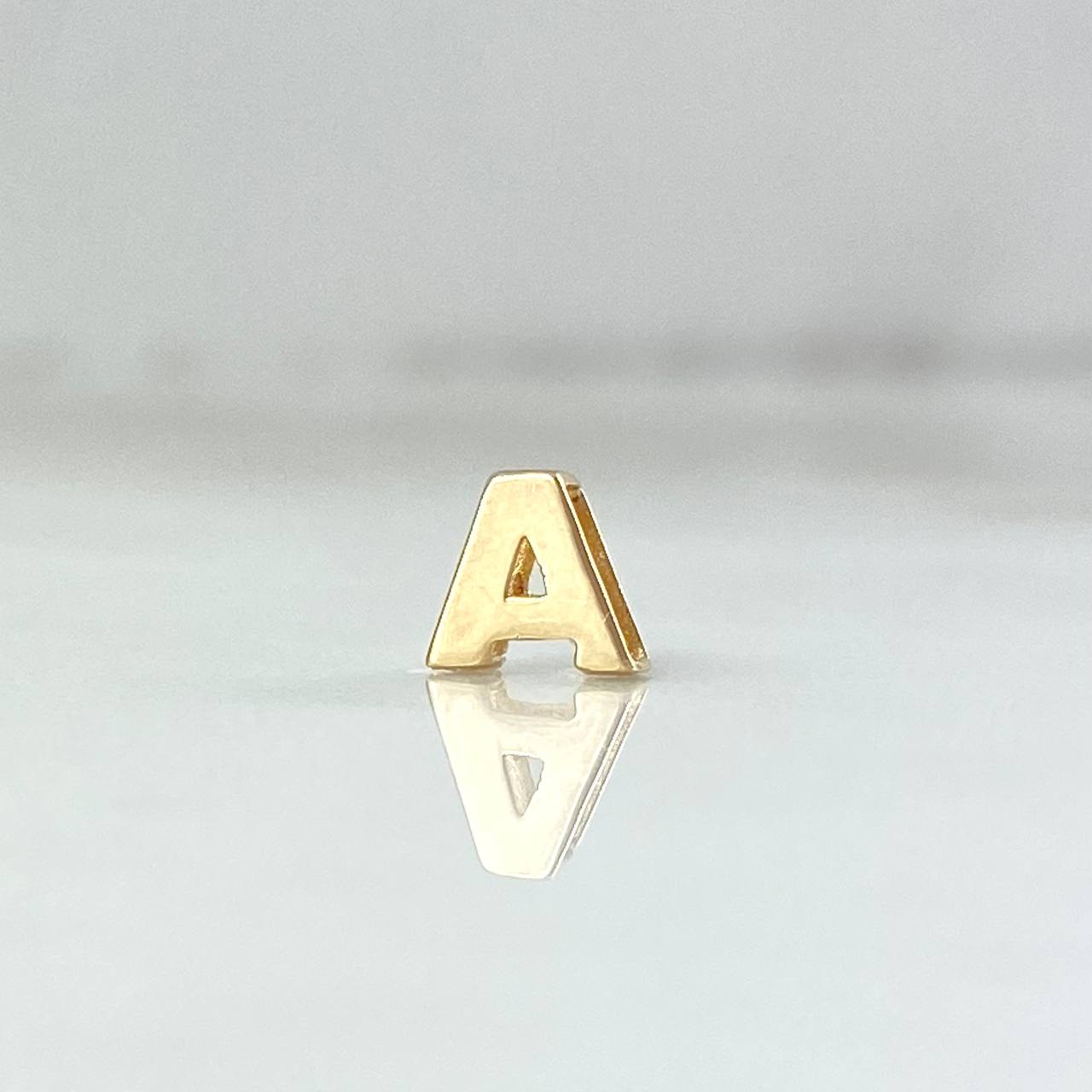 Charm Letter A 0.3gr / 6mm / Yellow Gold Drum ©
