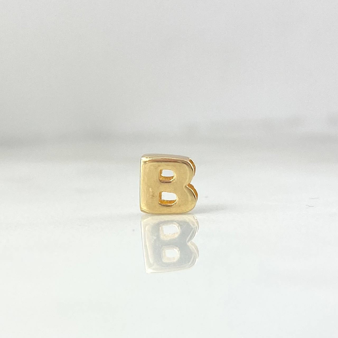 Charm Letter B 0.35gr / 6mm / Yellow Gold Drum