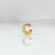 Herraje Letra C 0.25gr / 1/4 in / Oro Amarillo 18K