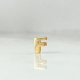 Charm Letter F 0.2gr / 6mm Drum 18K Yellow Gold