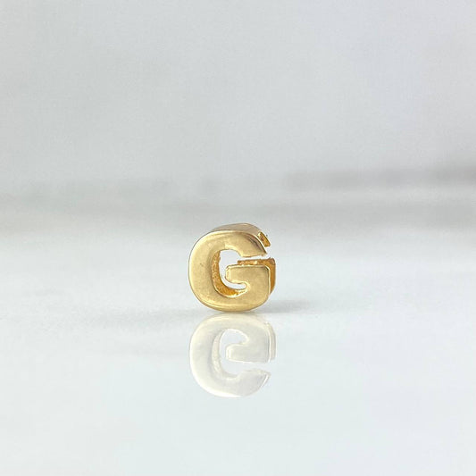 Charm Letter G 0.35gr / 0.5cm / Yellow Gold Drum