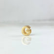 Herraje Letra G 0.35gr / 1/4 in / Oro Amarillo 18K