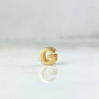 Herraje Letra G 0.4gr / 6mm Tambor Oro Amarillo 18K