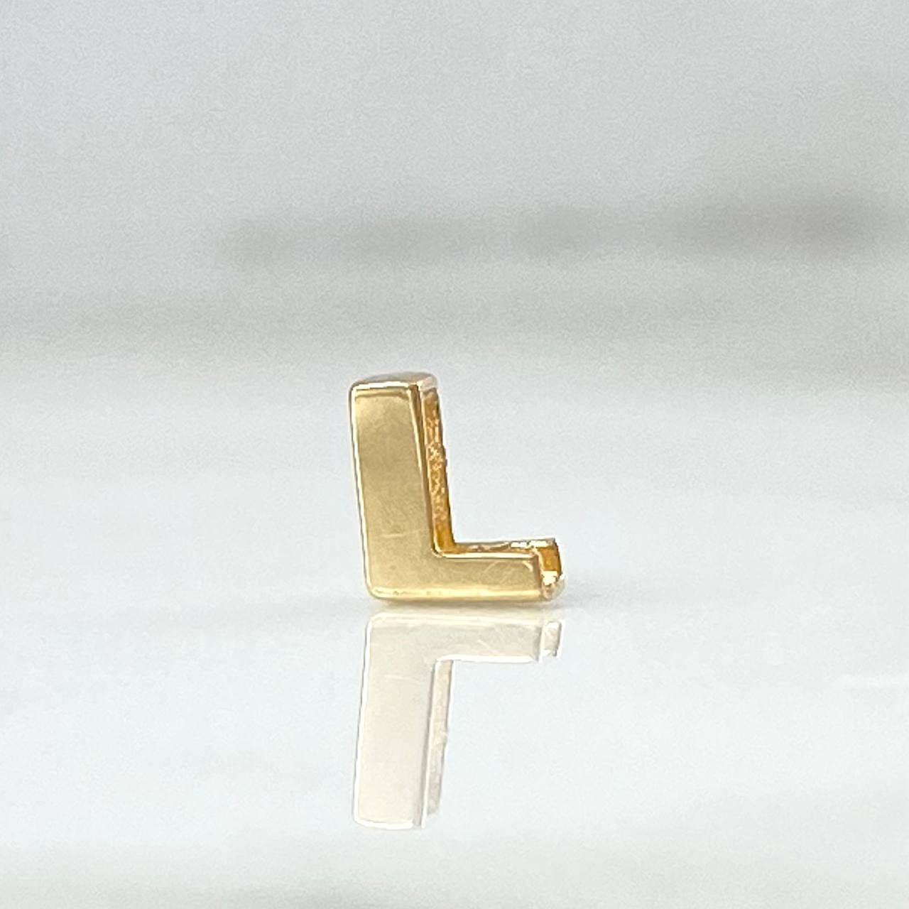 Herraje Letra L 0.25gr / 1/4 in / Oro Amarillo 18K *
