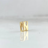 Charm Letter N 0.35gr / 6mm / Yellow Gold Drum
