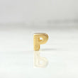 Herraje Letra P 0.3gr / 6mm Tambor Oro Amarillo 18K