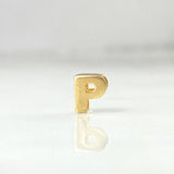 Herraje Letra P 0.3gr / 6mm Tambor Oro Amarillo 18K