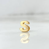 Charm Letter S 0.35gr / 6mm Drum 18K Yellow Gold