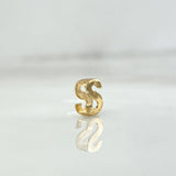 Charm Letter S 0.35gr / 6mm Drum 18K Yellow Gold
