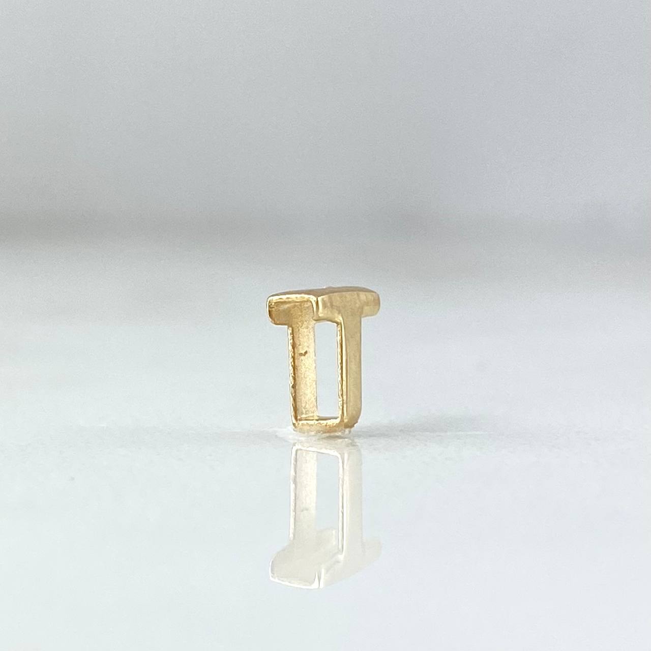Charm Letter T 0.25gr / 0.5cm / Yellow Gold Drum ©
