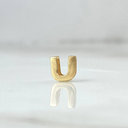 Herraje Tambor Letra U 0.35gr / 6mm Oro Amarillo 18K