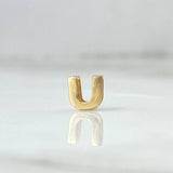Charm Letter U 0.3gr / 6mm / Yellow Gold Drum ©