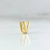 Charm Letter V 0.25gr / 6mm Drum 18K Yellow Gold