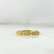 Triple Segment Ring 1.5gr / T6 1/2 / White Zircons Yellow Gold