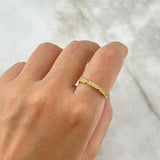 Anillo Triple Segmento 1.6gr / T7 1/2 / Circones Blancos Oro Amarillo
