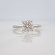 Anillo Solitario Moissanita Diamante 2qts 2.55g / T9 Oro Blanco 18K