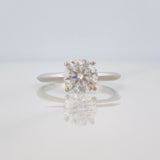 Anillo Solitario Moissanita Diamante 2qts 2.55g / T9 Oro Blanco 18K