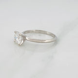 Anillo Solitario Moissanita Diamante 2qts 2.55g / T9 Oro Blanco 18K