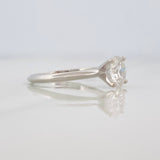 Anillo Solitario Moissanita Diamante 2qts 2.55g / T9 Oro Blanco 18K