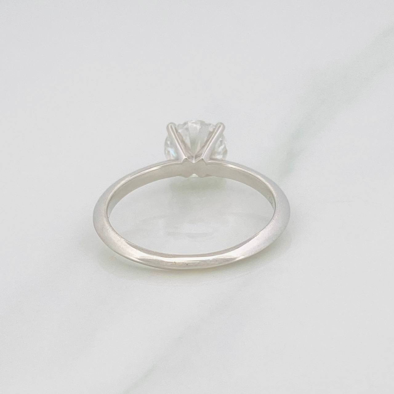 Anillo Solitario Moissanita Diamante 2qts 2.55g / T9 Oro Blanco 18K