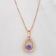 Set Cadena Veneciana + Dije Gota Halo / 2.25g / 18 in Oro Rosa 18K