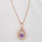 Set Cadena Veneciana + Dije Gota Halo / 2.25g / 18 in Oro Rosa 18K