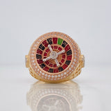 Anillo Ruleta 9.8g / T9 Tres Oros 18K