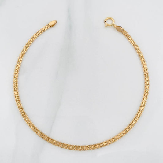 Pulso Chino 2.6g / 7 in / 2.4mm Oro Amarillo 18K