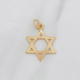 Pendant Star of David 1.1g / 3/4 in 18K Yellow Gold