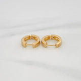 Hoop Earrings Screw 3.7g / 1/2 in Yellow Gold 18K