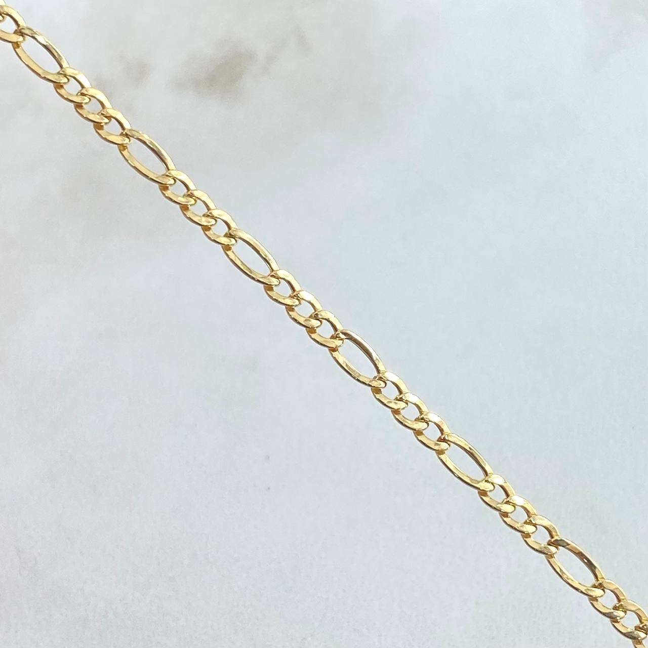 Figaro Bracelet 1gr / 19.5cm / +1 18K Gold *