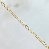 Figaro Bracelet 1gr / 19.5cm / +1 18K Gold *