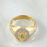 Oval San Judas Ring 6.95gr / Size 11 3/4 / 18K Gold *